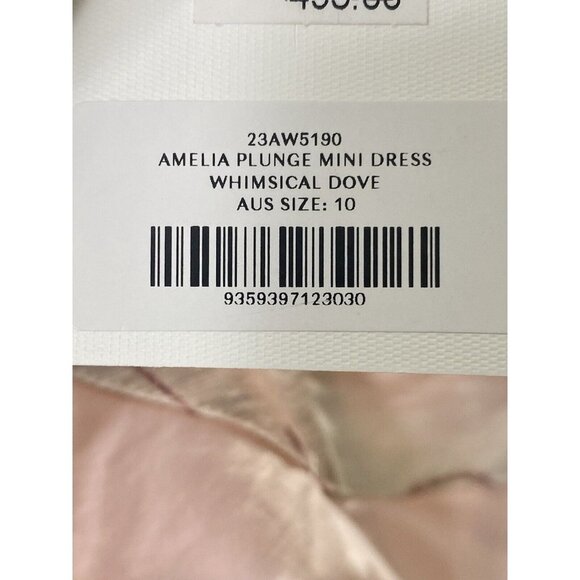 Aje Amelia Plunge‎ Blouson-Sleeve Mini Dress Size 10 - Picture 7 of 9